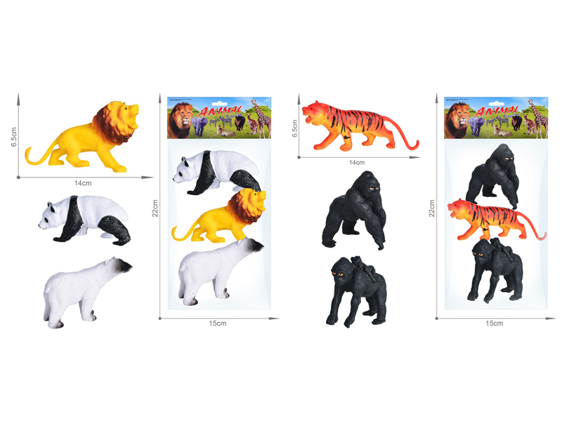 3PCS Wildlife Toy Set
