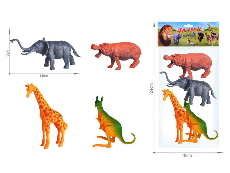 4PCS Wildlife Toy Set