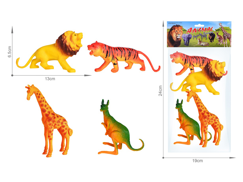 4PCS Wildlife Toy Set