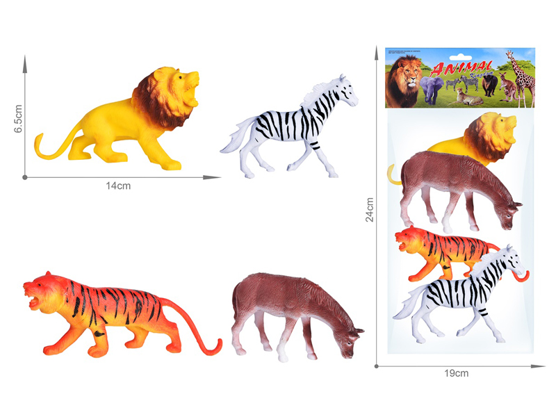 4PCS Wildlife Toy Set