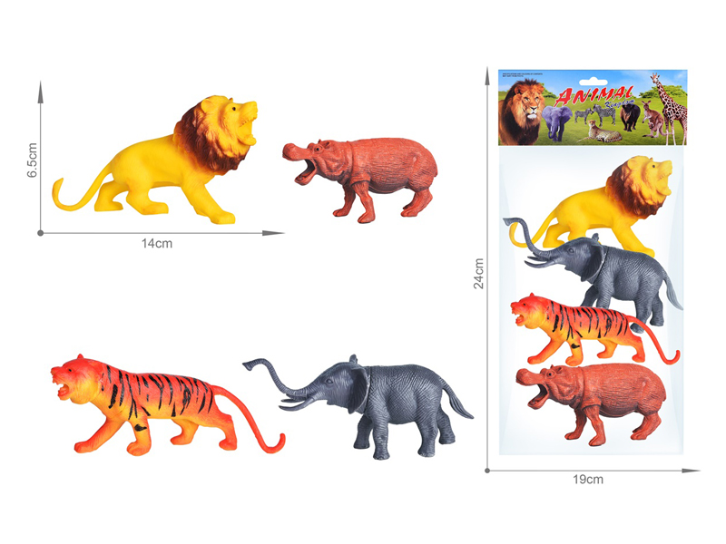 4PCS Wildlife Toy Set