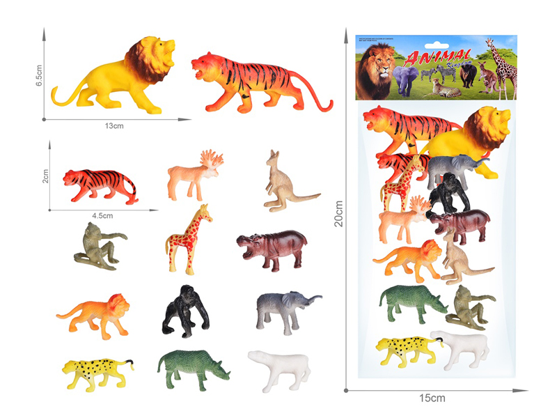 14PCS Wildlife Toy Set