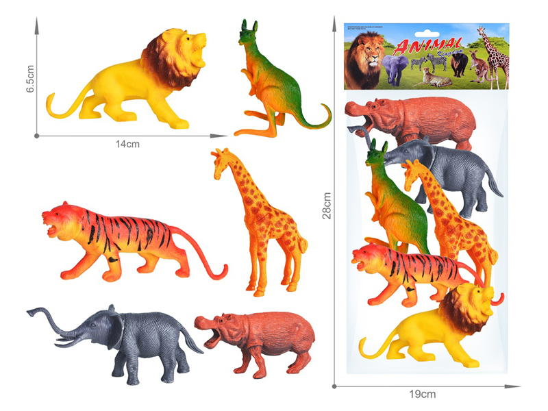 6PCS Wildlife Toy Set