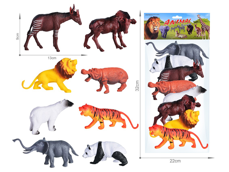 8PCS Wildlife Toy Set