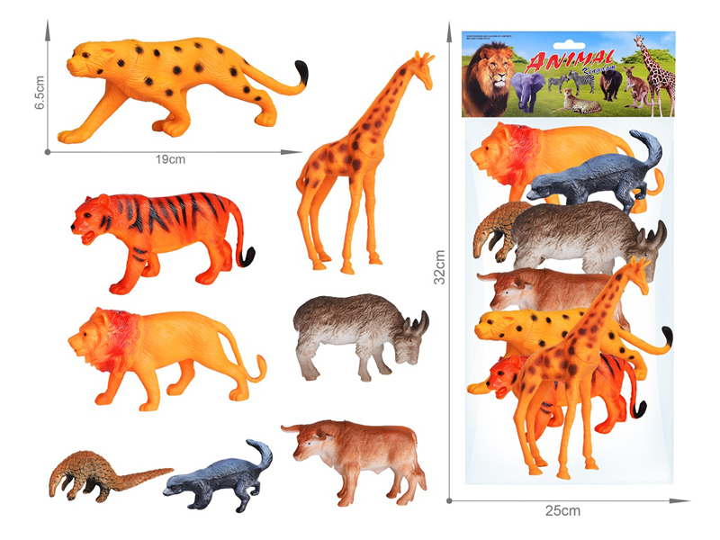 8PCS Wildlife Toy Set
