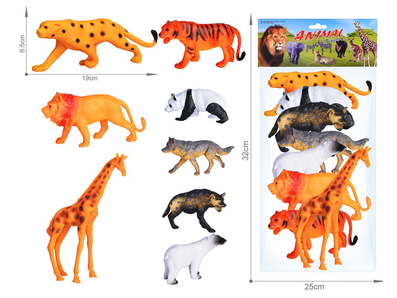 8PCS Wildlife Toy Set