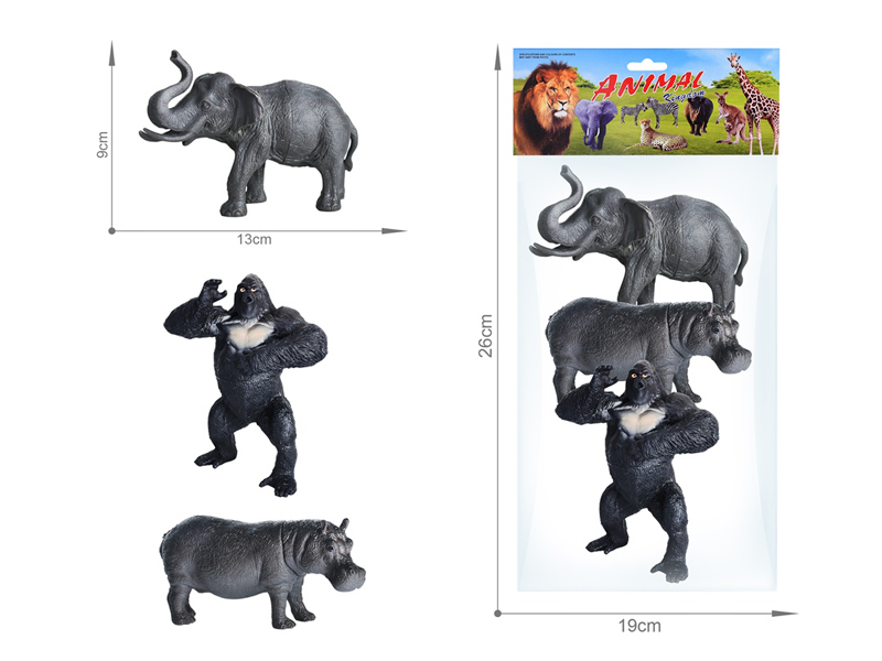 3PCS Wildlife Toy Set