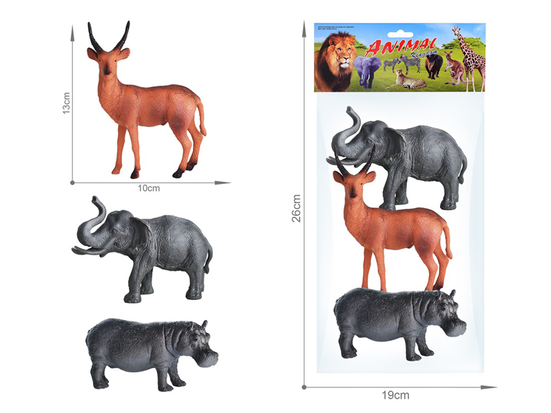3PCS Wildlife Toy Set