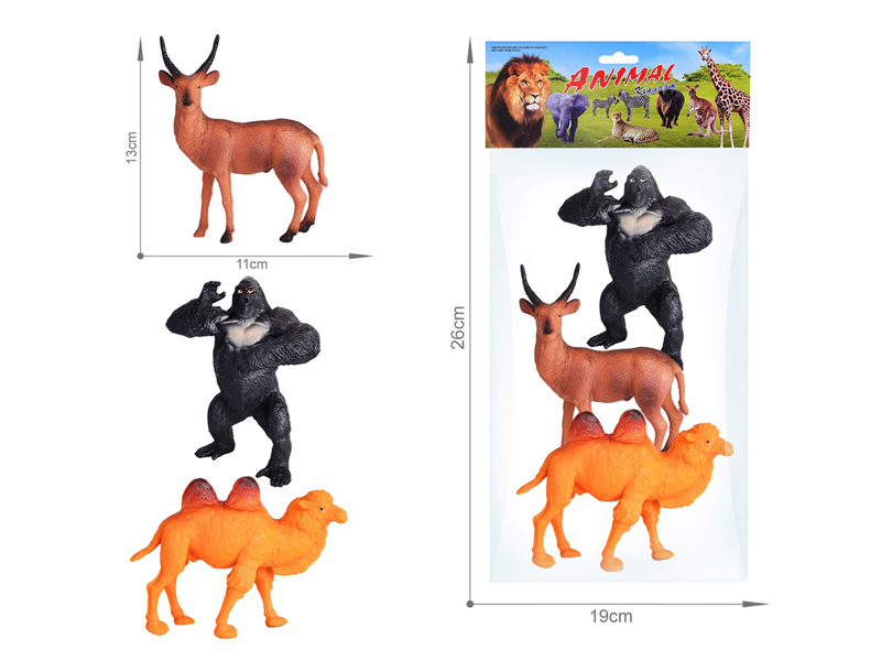 3PCS Wildlife Toy Set