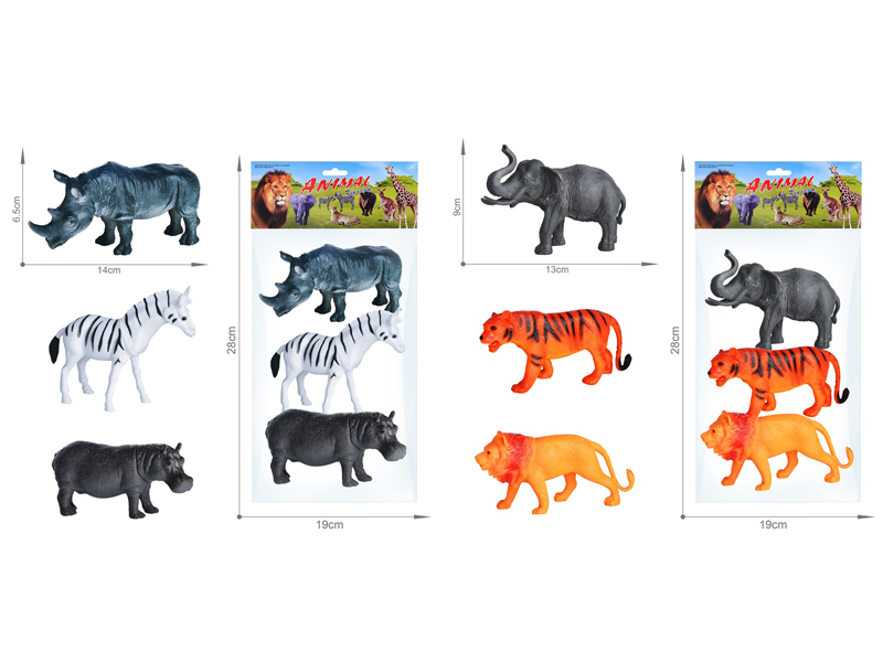 3PCS Wildlife Toy Set