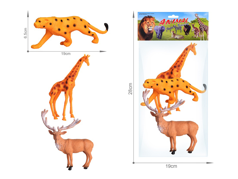 3PCS Wildlife Toy Set