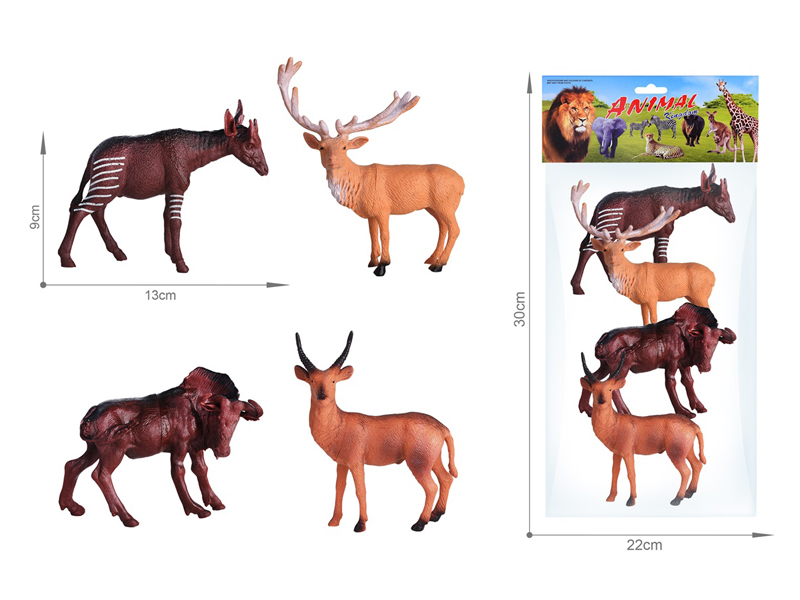4PCS Wildlife Toy Set
