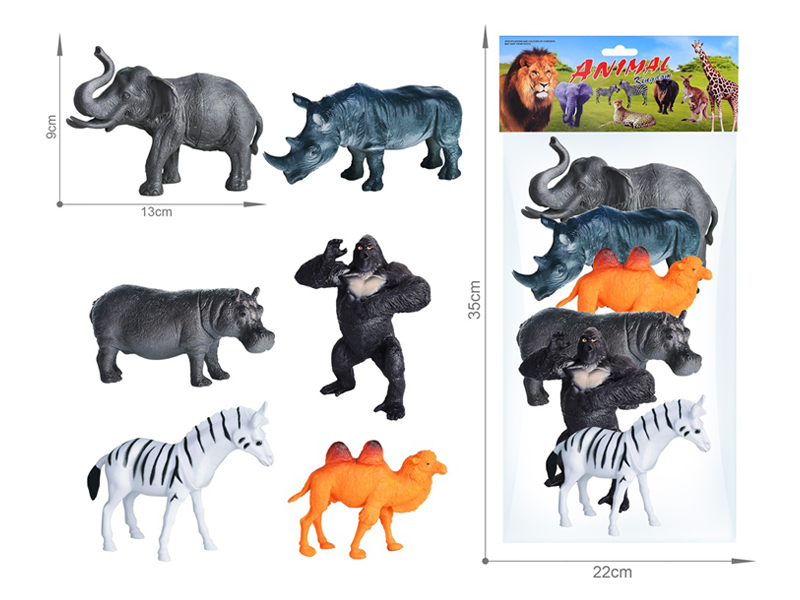 6PCS Wildlife Toy Set