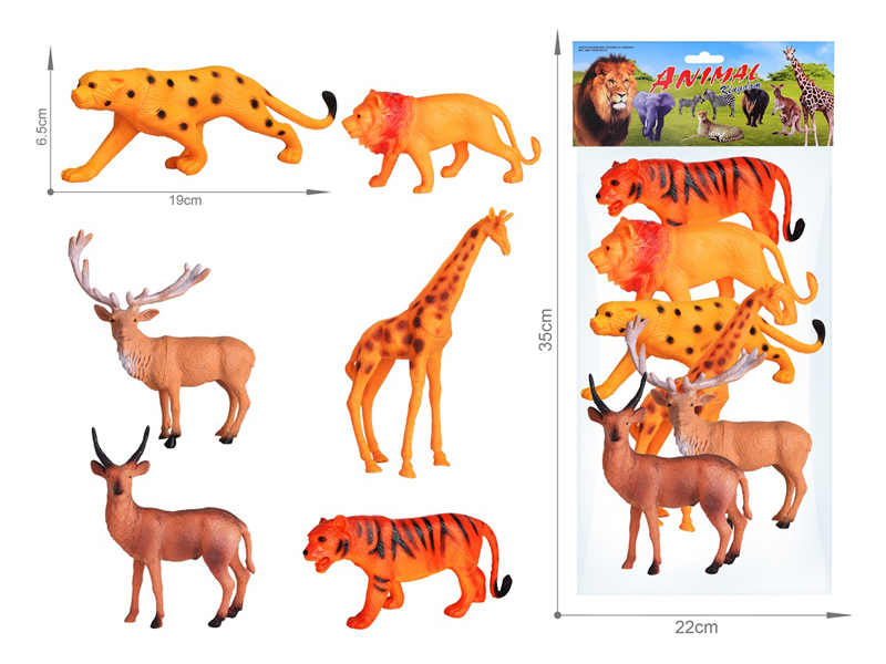 6PCS Wildlife Toy Set