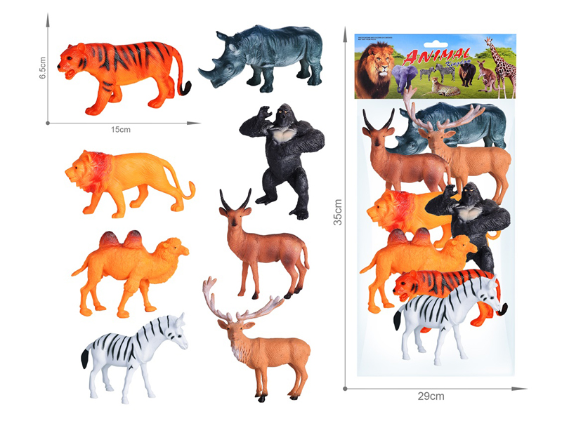 8PCS Wildlife Toy Set