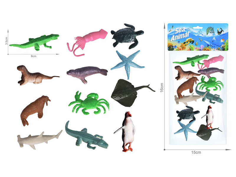 Marine Animal Toy Set 12PCS