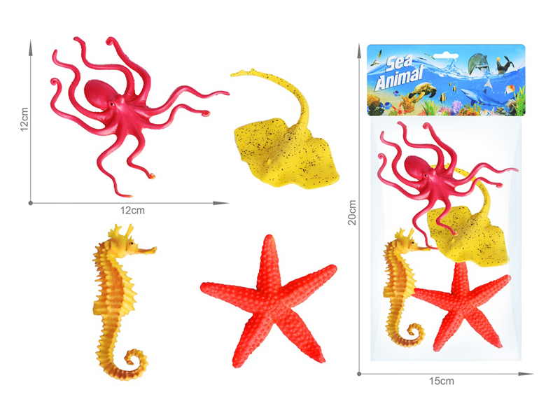 Marine Animal Toy Set 4PCS