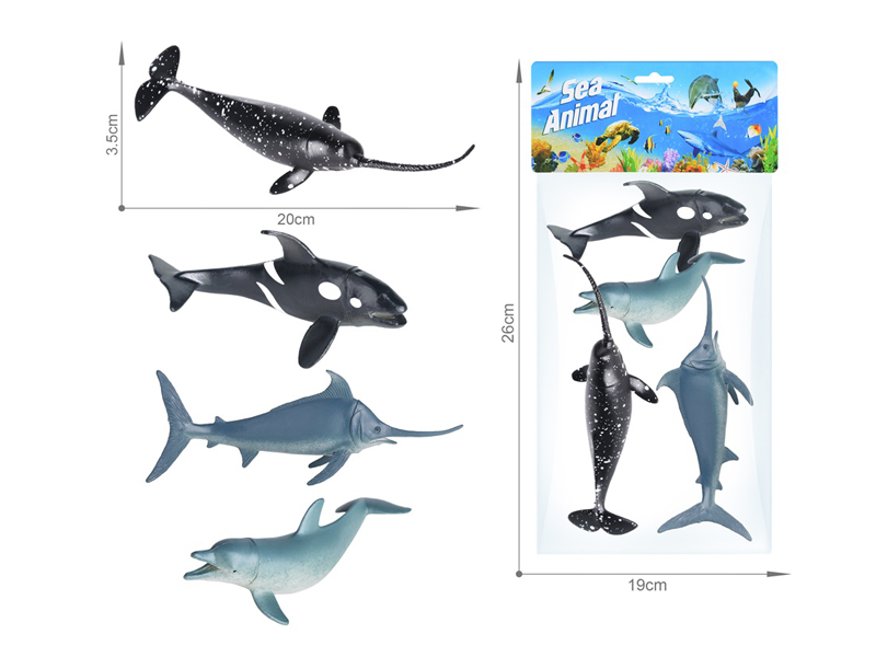 Marine Animal Toy Set 4PCS