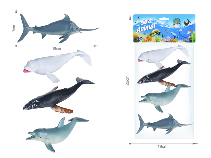 Marine Animal Toy Set 4PCS