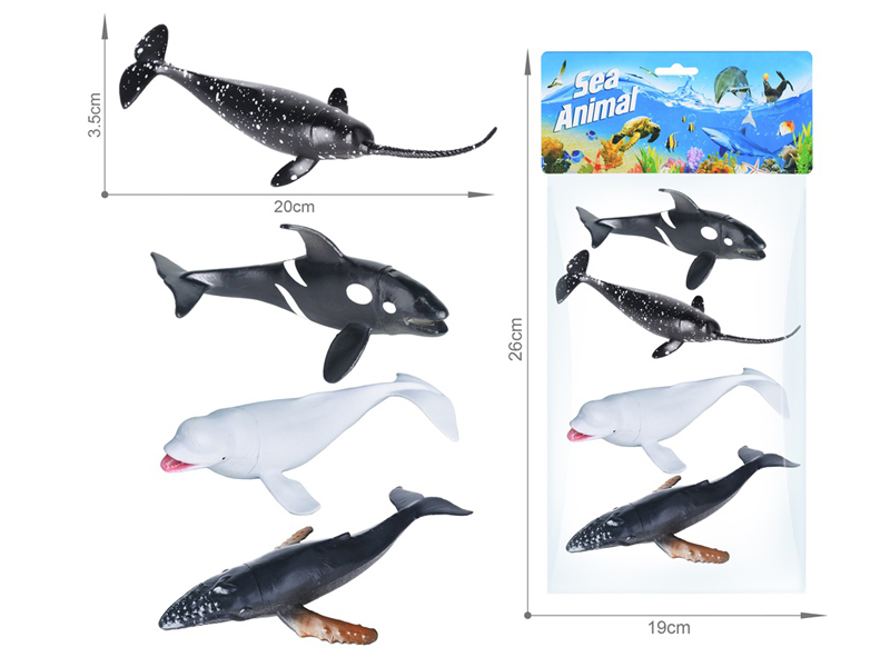 Marine Animal Toy Set 4PCS