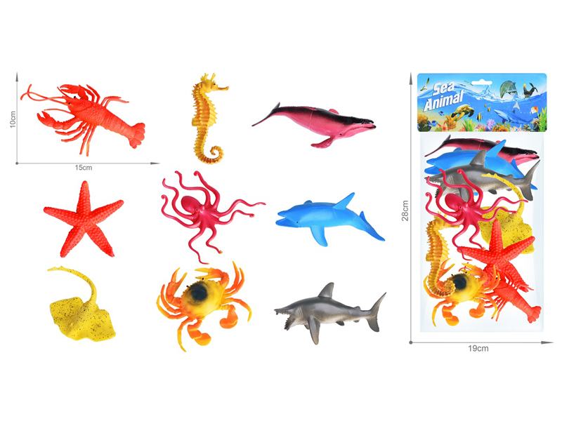 Marine Animal Toy Set 9PCS