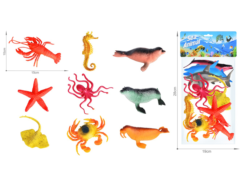 Marine Animal Toy Set 9PCS