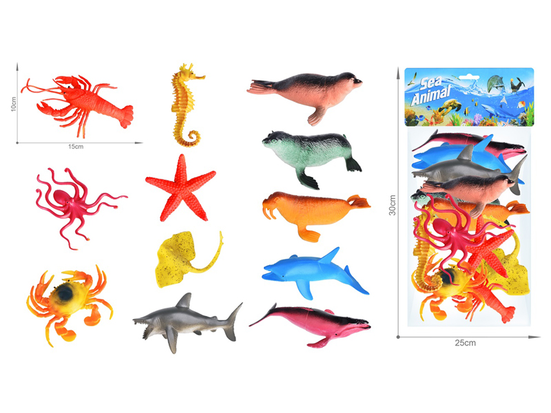 Marine Animal Toy Set 12PCS