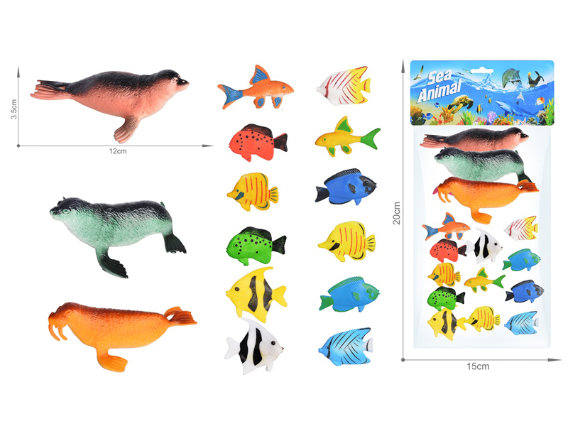 Marine Animal Toy Set 15PCS