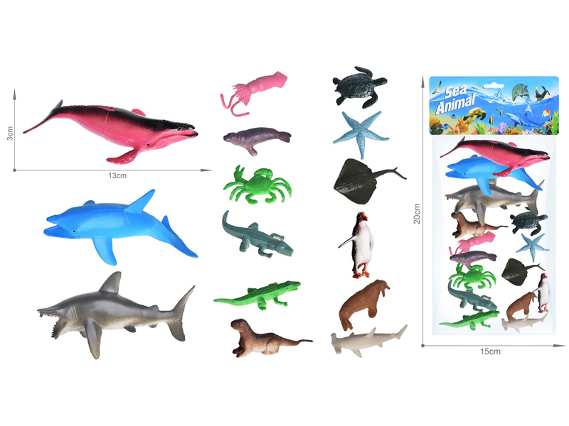 Marine Animal Toy Set 15PCS