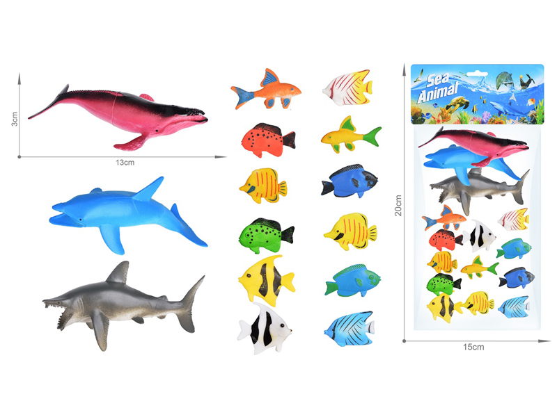 Marine Animal Toy Set 15PCS
