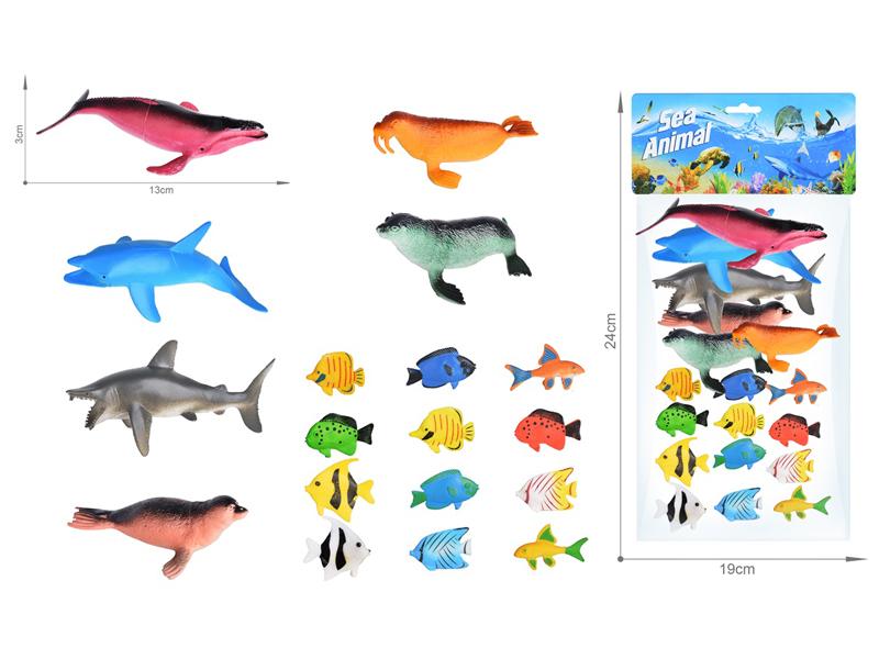 Marine Animal Toy Set 18PCS