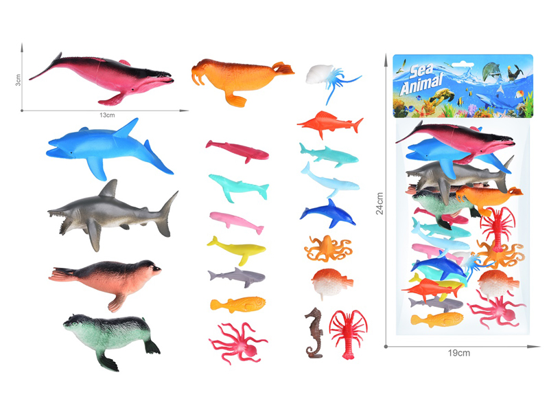 Marine Animal Toy Set 22PCS