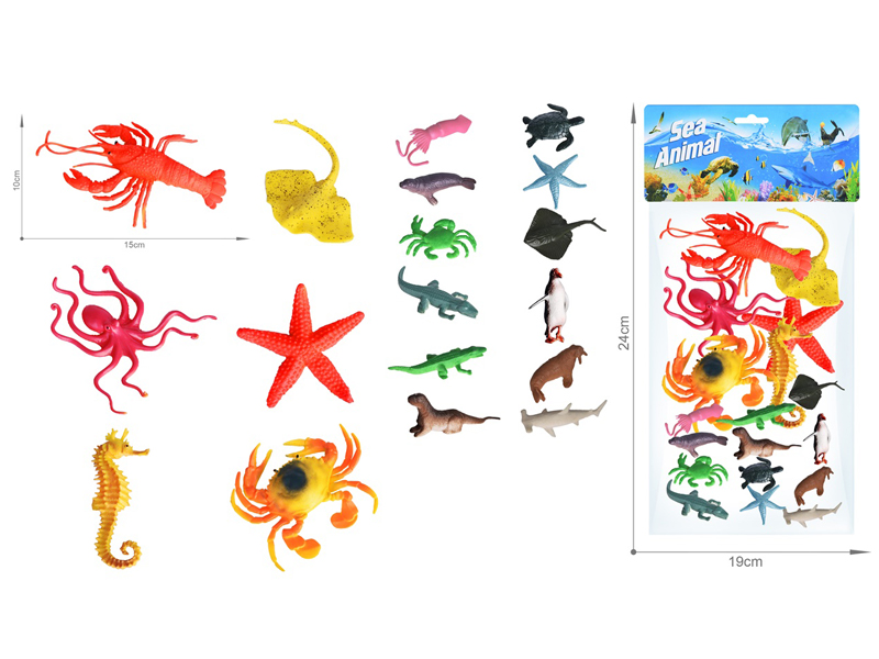 Marine Animal Toy Set 18PCS