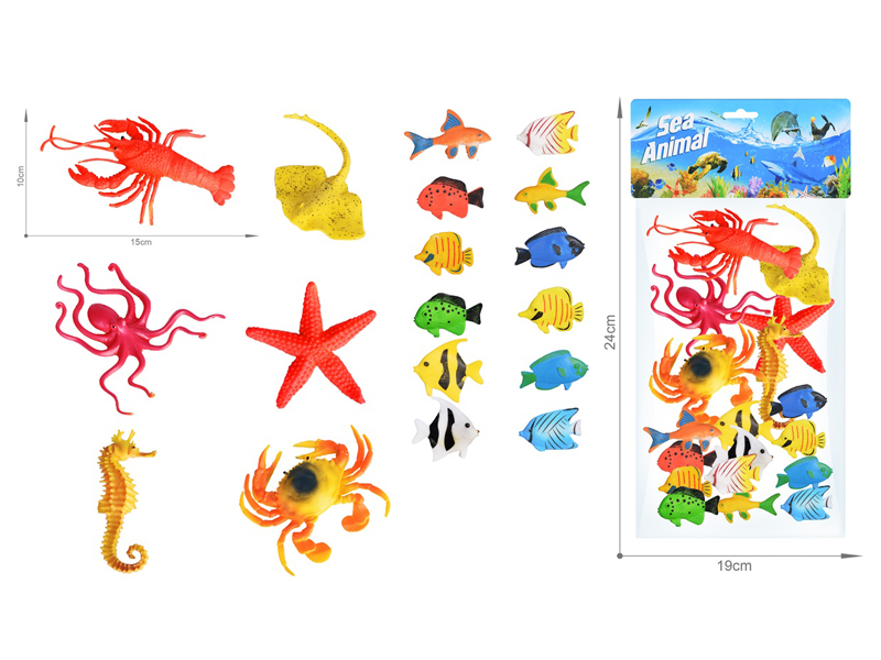 Marine Animal Toy Set 18PCS