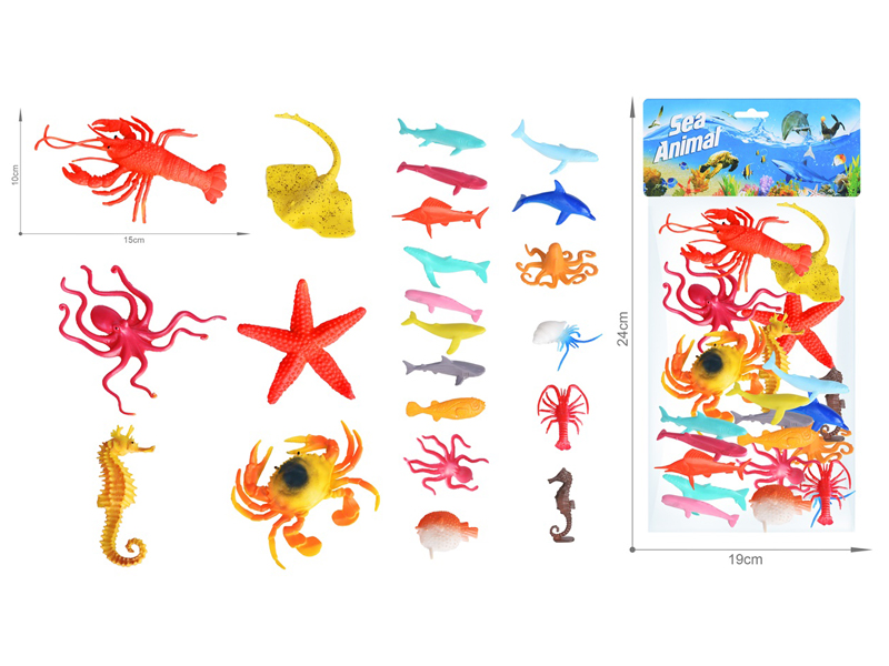 Marine Animal Toy Set 22PCS