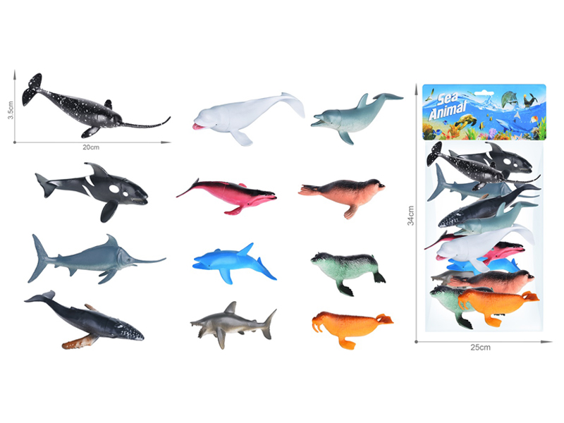 Marine Animal Toy Set 12PCS
