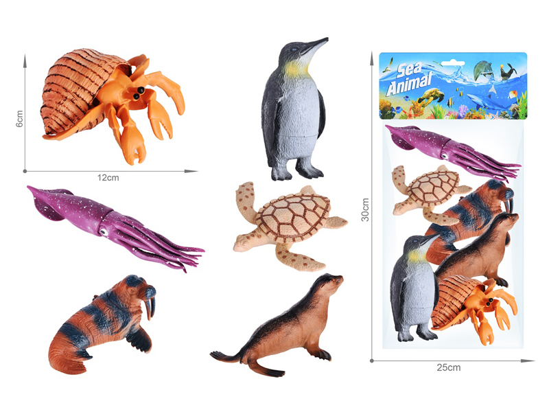 Marine Animal Toy Set 6PCS