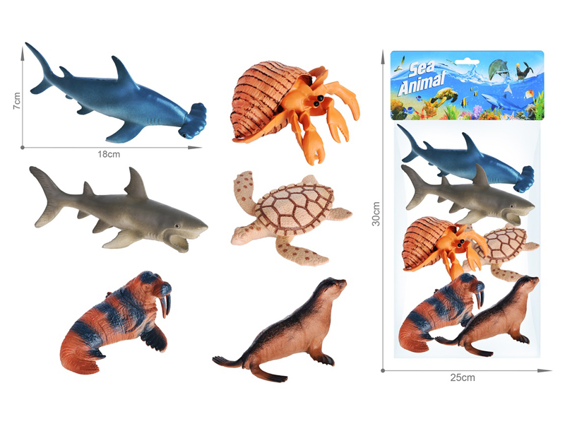 Marine Animal Toy Set 6PCS