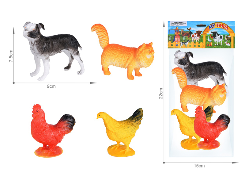 Farm Animal Toy Set 4PCS