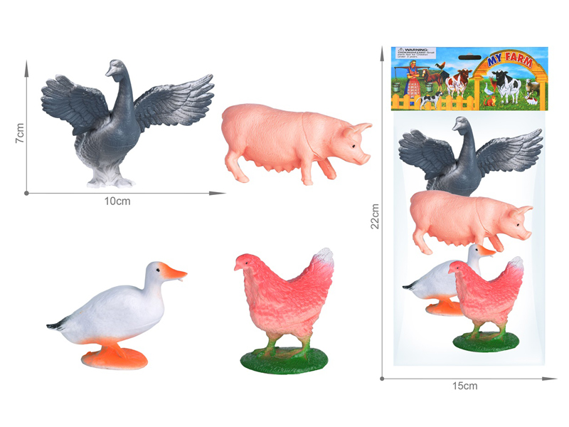 Farm Animal Toy Set 4PCS
