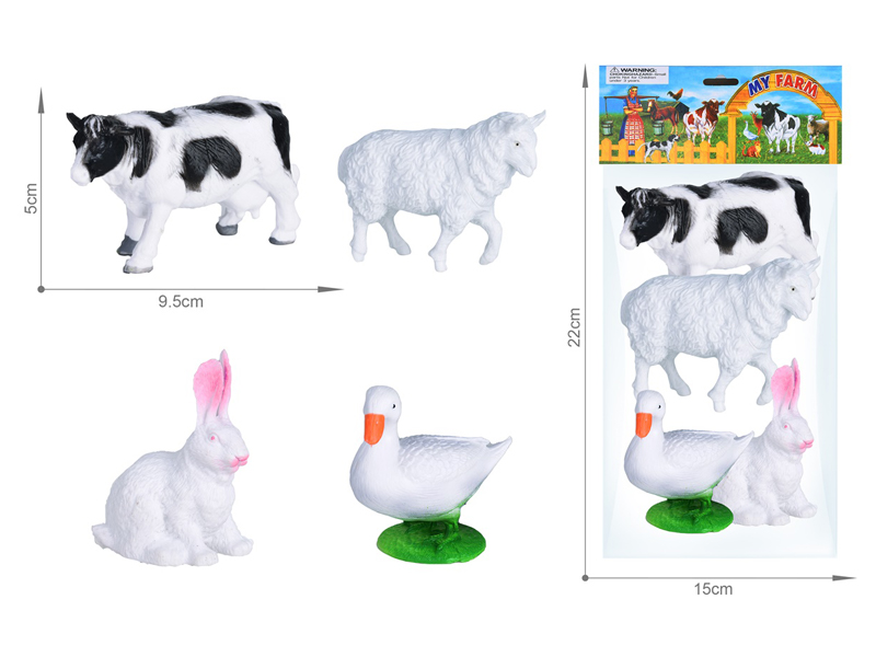 Farm Animal Toy Set 4PCS