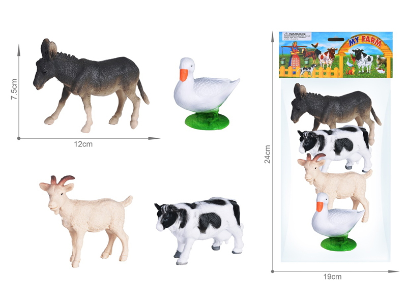 Farm Animal Toy Set 4PCS