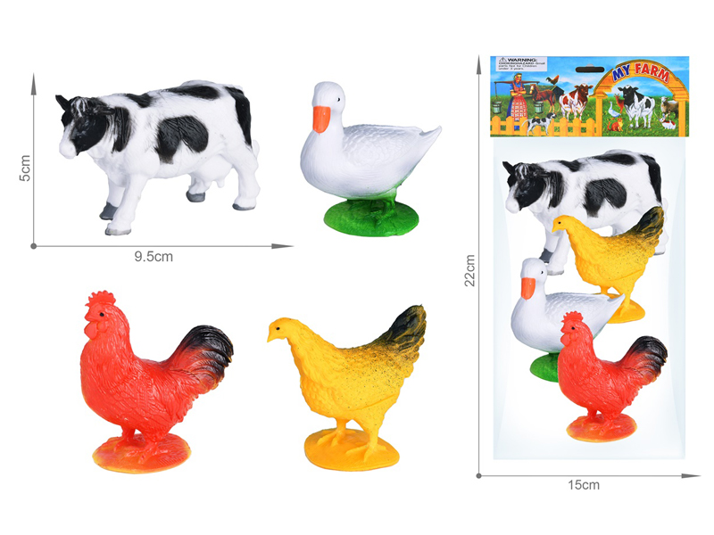 Farm Animal Toy Set 4PCS