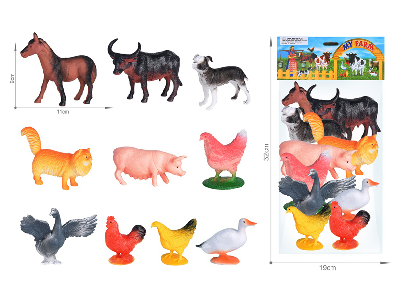 Farm Animal Toy Set 10PCS