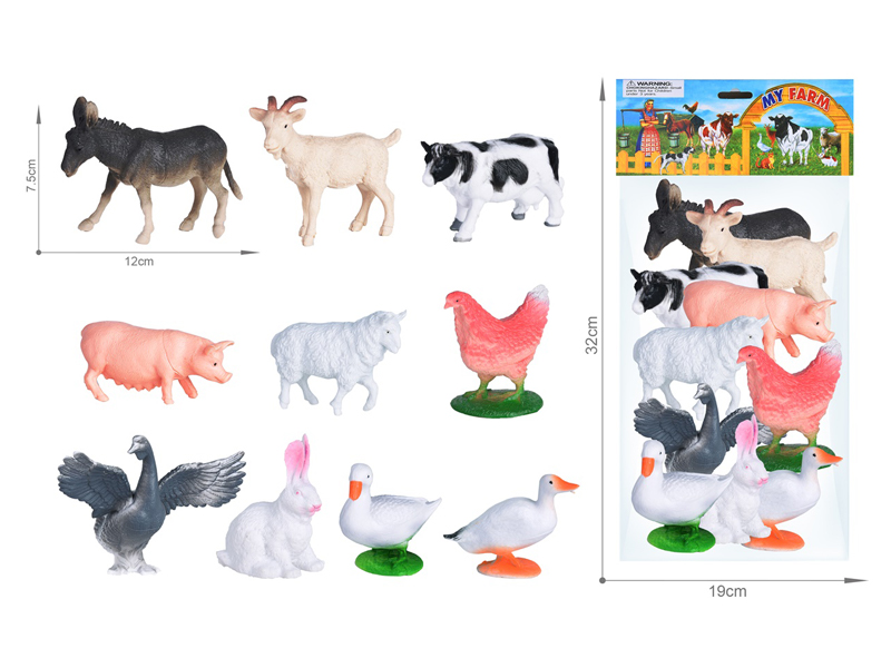 Farm Animal Toy Set 10PCS