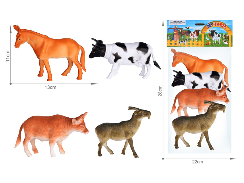 Farm Animal Toy Set 4PCS