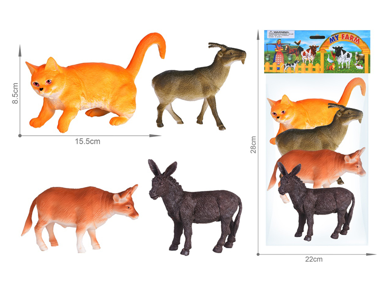 Farm Animal Toy Set 4PCS