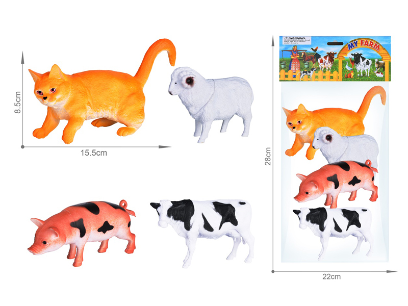 Farm Animal Toy Set 4PCS
