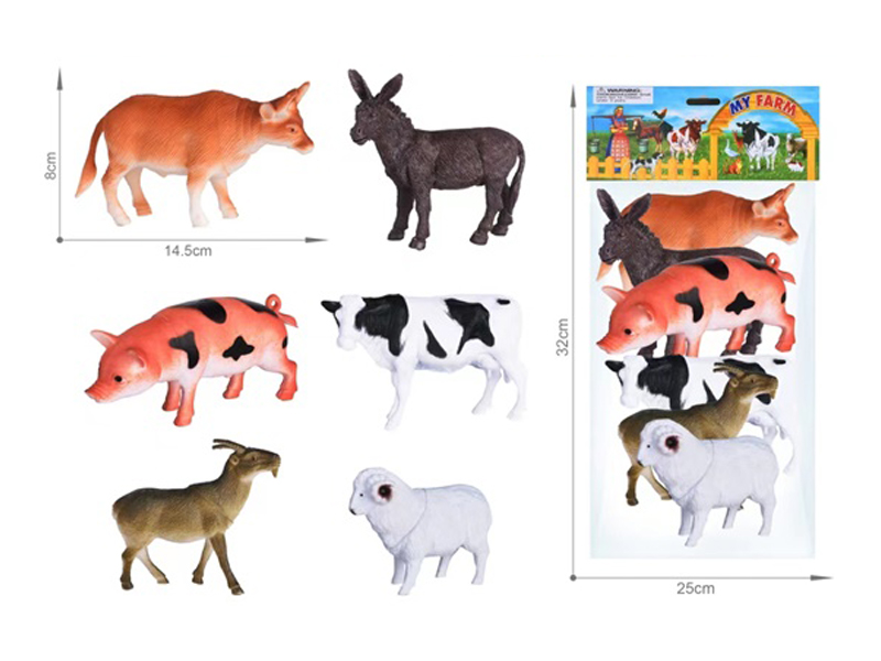 Farm Animal Toy Set 6PCS