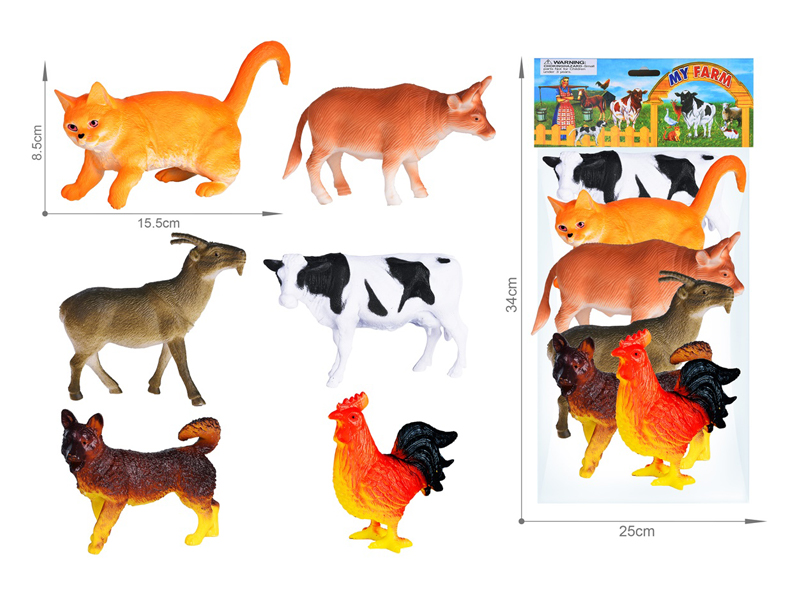 Farm Animal Toy Set 6PCS